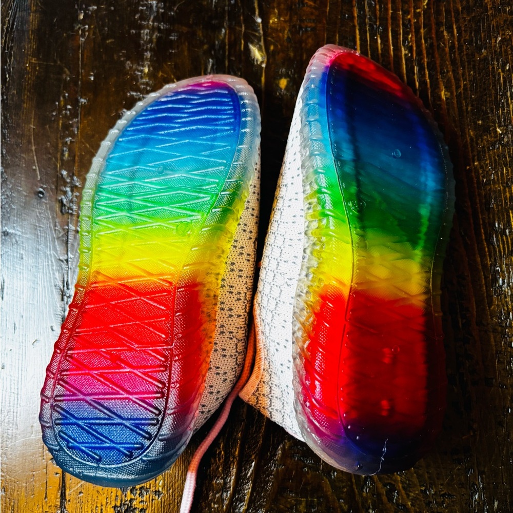 Peachy Rainbow Trainer Sneakers- new without tags.